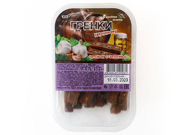 Сурские гренки Чеснок с зеленью (100 гр) в Майкопе