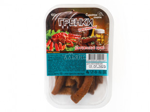 Шашлычок из щуки холодного копчения: Сурские гренки Камчатский краб (100 гр)