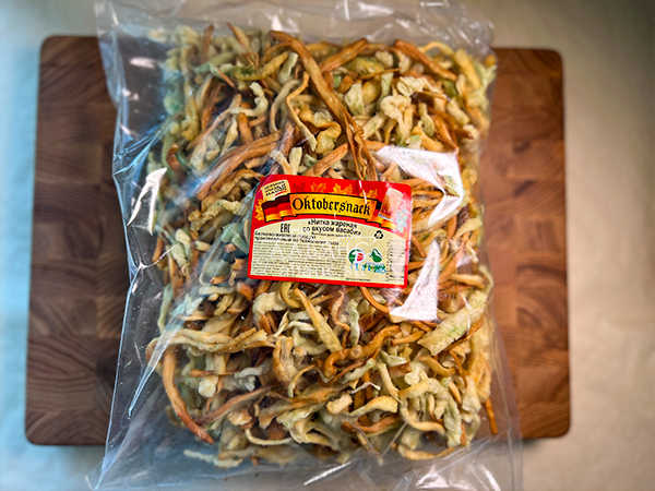 Нитка ЖАРЕНАЯ "Васаби" Oktobersnack 1 кг (сырный продукт) в Майкопе